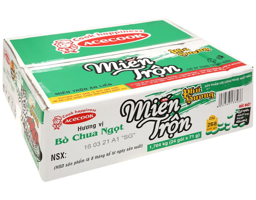 Thùng 24 Miến Trộn Phú Hương Bò Chua Ngọt ACECOOK