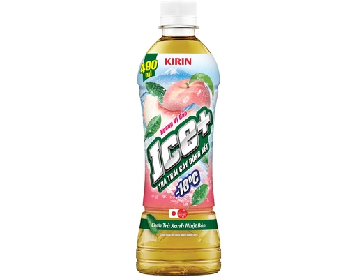 Trà Trái Cây Ice+ Vị Đào 490ml Kirin
