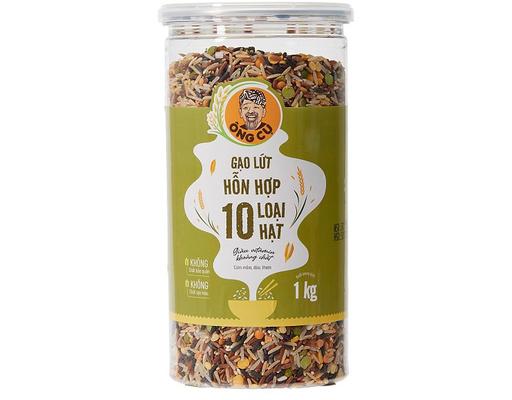 Ông Cụ Gạo Lứt Hỗn Hợp 10 Loại Hạt 1kg