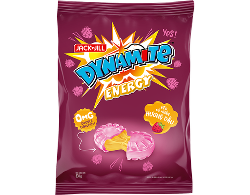 Kẹo Dynamite Tăng Lực Có Nhân Hương Dâu 330g Jack N' Jill