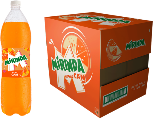 Thùng 12 Chai Nước Giải Khát Cam 1.5L Mirinda