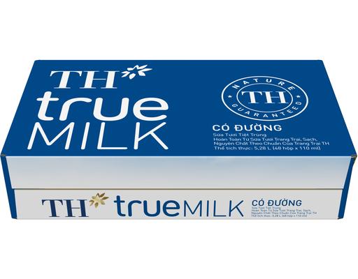 Thùng 48 Hộp Sữa Tươi Tiệt Trùng Th True Milk Có Đường 110ml TH True Milk