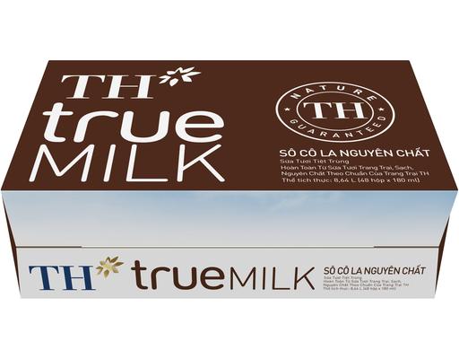 Thùng 48 Hộp Sữa Tươi Tiệt Trùng Th True Milk Vị Socola 180ml TH True Milk