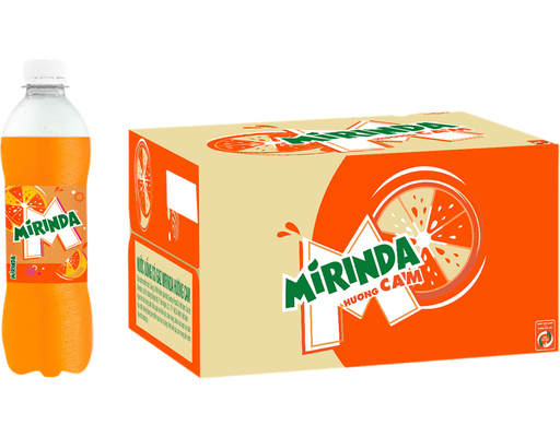 Thùng 24 Lon Nước Giải Khát Cam Chai Pet 390ml Mirinda