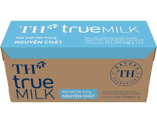 Thùng 12 Hộp Sữa Tươi Tiệt Trùng Th True Milk Không Đường 1L TH True Milk