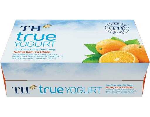 Thùng 12 Sữa Chua Uống Cam 180mlx4 TH True Milk