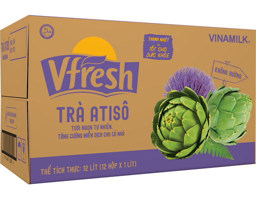 Thùng 12 Trà Atiso Không Đường 1L Vfresh