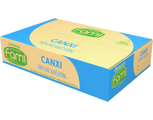 Thùng 36 Hộp Sữa Đậu Nành Fami Canxi 200ml Fami
