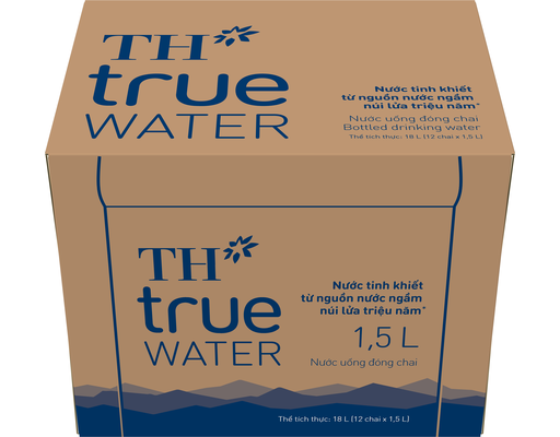 Thùng 12 Chai Nước Tinh Khiết Th True Water 1.5L TH True Milk