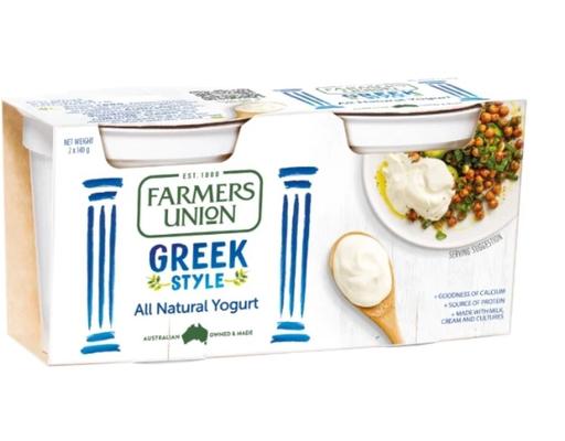 Lốc 2 Sữa Chua Vị Tự Nhiên Kiểu Hy Lạp Greek 140g Farmers Union