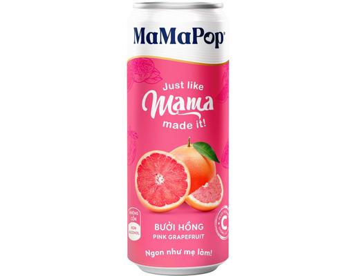 Nước Trái Cây Sparkling Vị Bưởi Hồng 330ml MaMaPop