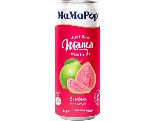Nước Trái Cây Sparkling Vị Ổi Hồng 330ml MaMaPop