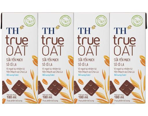 Lốc 4 Hộp Sữa Yến Mạch Th True Oat Hương Socola 180ml Th True Oat