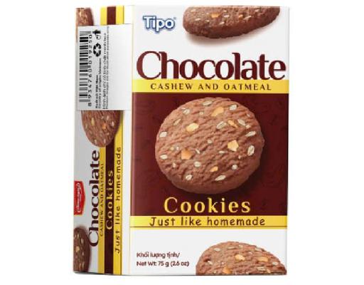 Bánh Cookies Socola Hạt Điều & Yến Mạch 75g Tipo