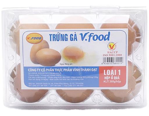 Hộp 6 Quả Trứng Gà Vfood Size L 6 quả Vfood