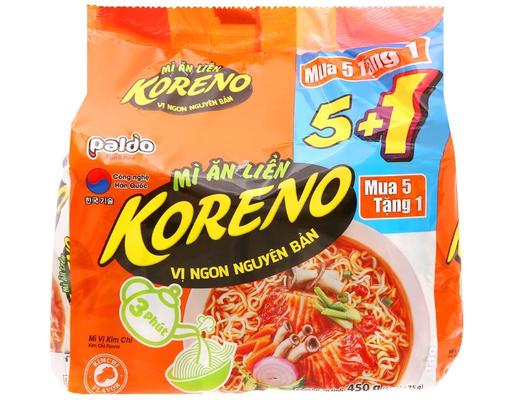 Lốc 5 Gói Mì Vị Kim Chi Koreno 75g Koreno