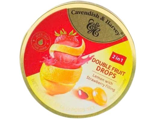 Kẹo Duo Fruit Lemon Fill Strawberry 175g C&H