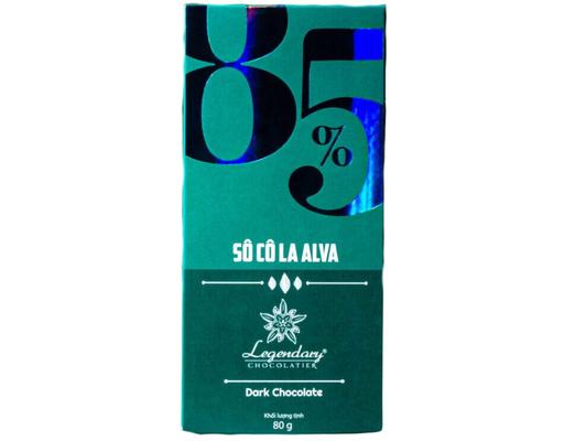 Sôcôla Đen Thêm Đường Alva 85% Cacao 80g Legendary