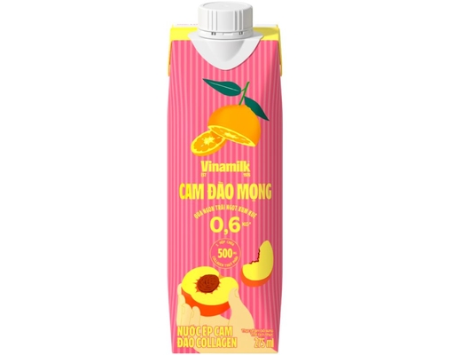 Nước Ép Cam Đào Collagen 275ml Vinamilk