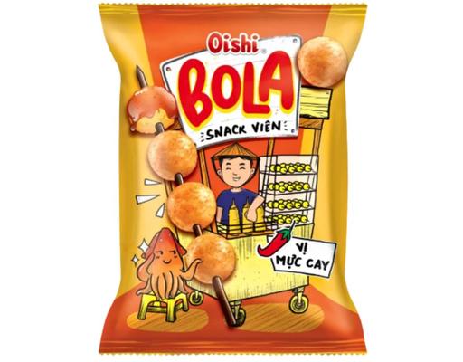 Snack Viên Vị Mực Cay 68g Oishi