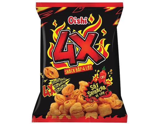 Snack Bắp 4X Sốt Sriracha Vị Cay 68g Oishi
