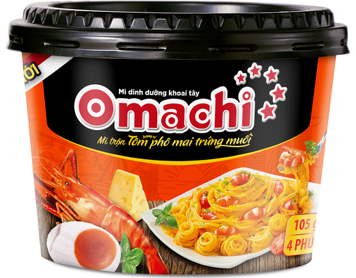 Mì Trộn Omachi Xốt Tôm Phô Mai Trứng Muối Hộp 105G Omachi