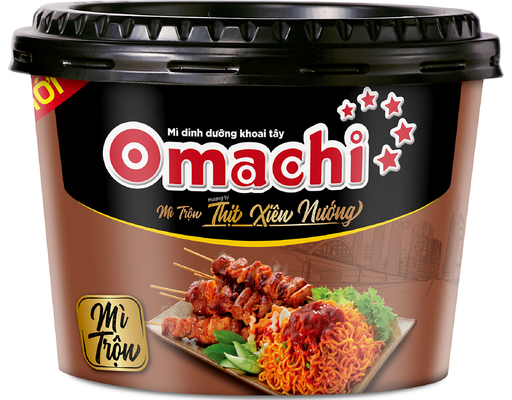 Mì Tô Trộn Dinh Dưỡng Hương Thịt Xiên Nướng 95g Omachi