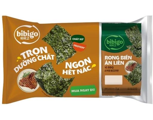 Lốc 3 Gói Rong Biển Ăn Liền Vị BBQ 4g Bibigo