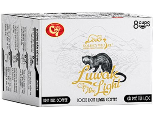 Hộp 8 Gói Cà Phê Túi Lọc Luwak Light 10g Con Chồn Vàng