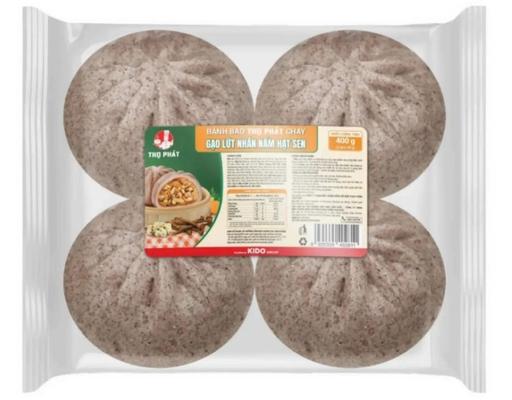 Bánh Bao Chay Gạo Lứt Nấm Hạt Sen Thọ Phát 400g Thọ Phát