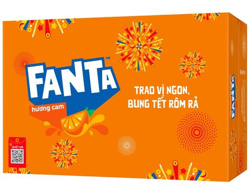 Thùng 24 Lon Nước Giải Khát Vị Cam 320 ml x 24 Fanta