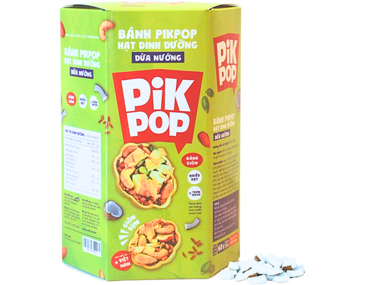 Hộp Pikpop Hạt Dinh Dưỡng Dừa Nướng 60g FNV