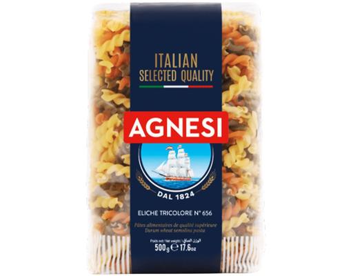Nui Xoắn Rau Củ 3 Màu Eliche Tricolori 500g Agnesi