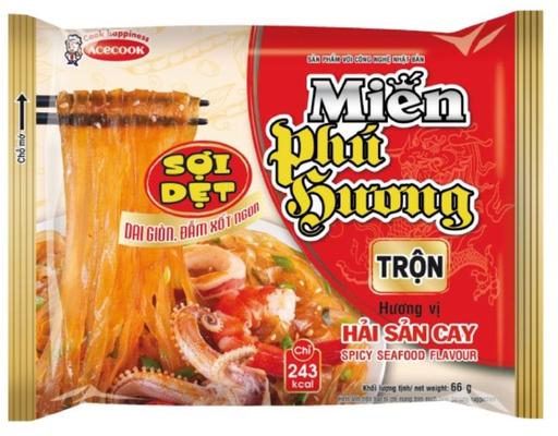 Miến Trộn Sợi Dẹt Hải Sản Cay 66g Phú Hương