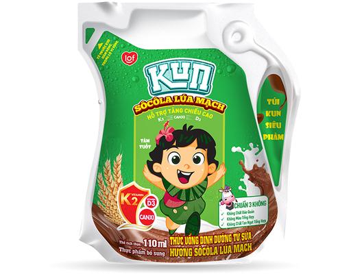 Sữa Socola Lúa Mạch Lof Kun Túi 110ml Kun