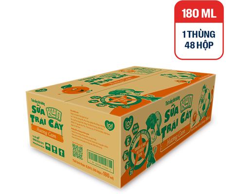 Thùng 48 Hộp Sữa Trái Cây Lof Kun Hương Cam 180ml Kun