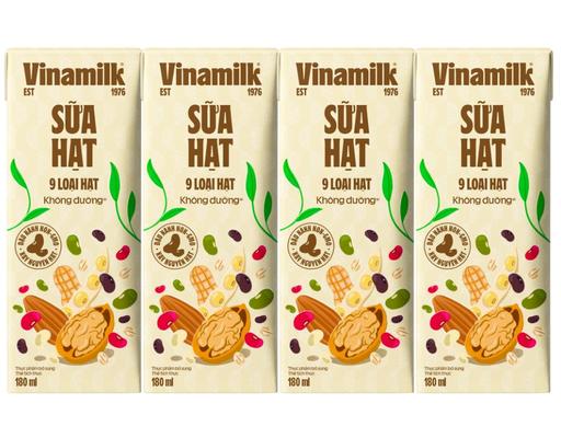 Lốc 4 Hộp Sữa Hạt 9 Loại Hạt Vinamilk Super Nut Ít Đường 180ml Vinamilk