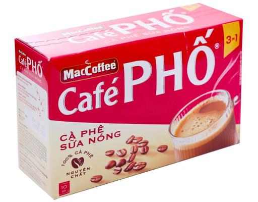 Cà Phê Phố Sữa Nóng 10 x 16g MacCoffee