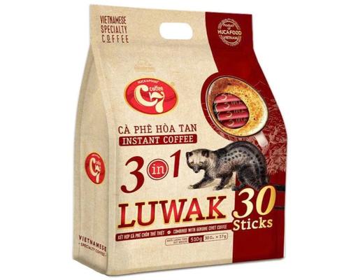 Cà Phê Hòa Tan 3In1 Luwak C7 - Túi 30 x 17g Con Chồn Vàng
