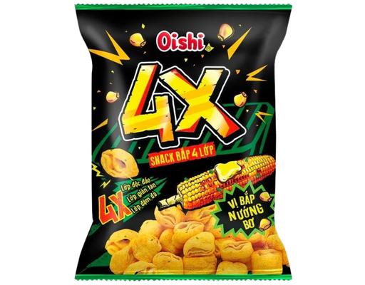 Snack Bắp 4X Vị Bắp Nướng Bơ 68g Oishi