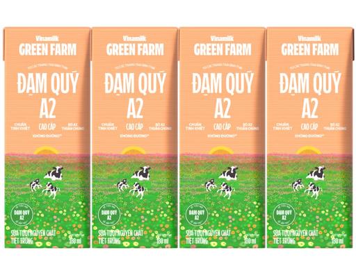 Lốc 4 Hộp Sữa Tươi Tiệt Trùng Nguyên Chất A2 Green Farm Vinamilk 180ml Vinamilk
