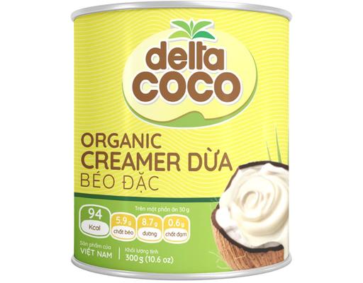 Kem Sữa Dừa Đặc Béo Organic Delta Coco Lon 300g Delta Coco