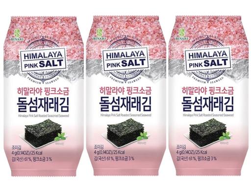 Lốc 3 Rong Biển Muối Hồng Himalaya 4g Humanwell