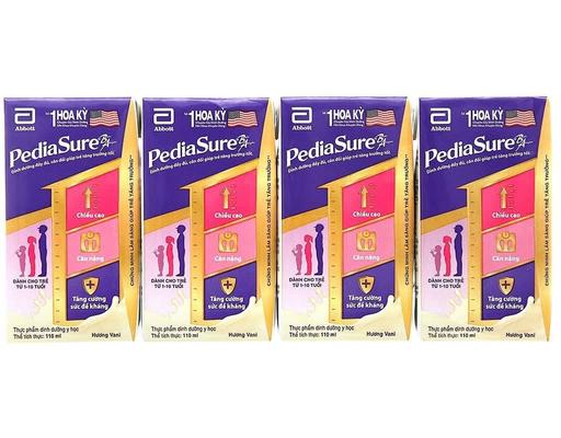 Lốc 4 Hộp Sữa Pediasure Hương Vani 110ml Abbott