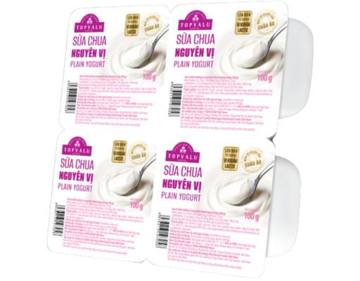 Lốc 4 Hũ Sữa Chua Nguyên Vị 100g TOPVALU
