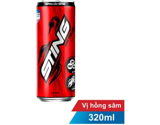Nước Tăng Lực Hương Dâu Lon Cao 320ml Sting