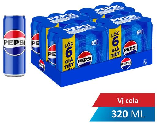 Thùng 24 Lon Nước Giải Khát 320ml Pepsi