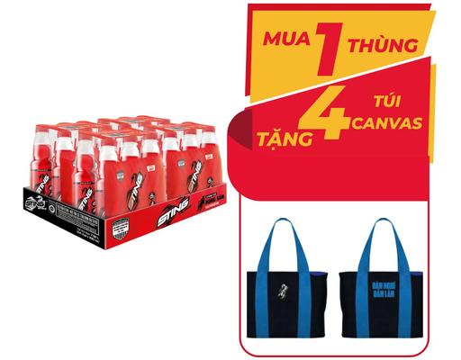 Thùng 24 Nước Tăng Lực Đỏ Chai 330ml Sting