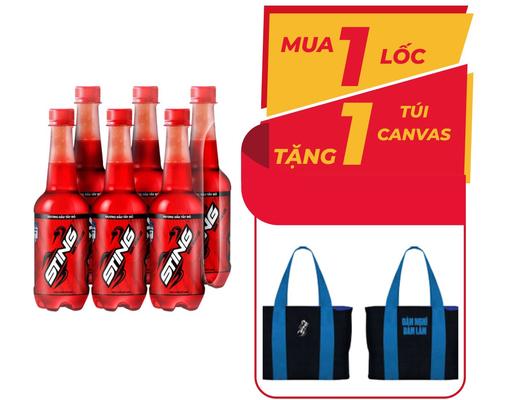 Lốc 6 Chai Nước Tăng Lực Đỏ 500ml Sting