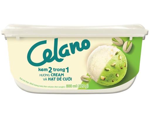 Kem Hộp Cao Cấp Vị Kem Béo Và Hạt Dẻ Cười 800ml Celano